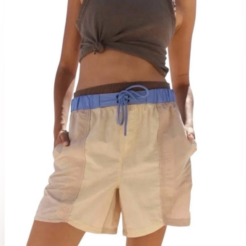 NWOT Free People Sun Daze Color block Board Short